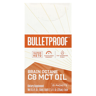 Brain Octane® C8 MCT Oil - חבילת 15 מנות - Bulletproof