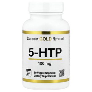 California Gold 5-HTP 100 מ"ג , 60 כמוסות - שיפור מצב רוח