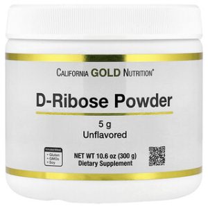 California Gold D-Ribose - אבקת ריבוז ללא טעם 300 גרם