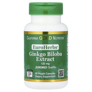 California Gold Ginkgo Biloba - תמצית 120 מ"ג - 60 כמוסות
