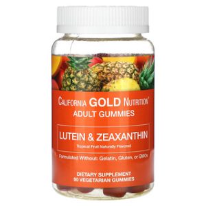 California Gold Gummies לוטאין וזיאקסנטין טרופי - 90 יח'
