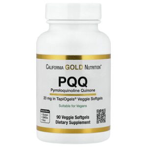 California Gold Nutrition PQQ 20 מ"ג - 90 כמוסות צמחיות
