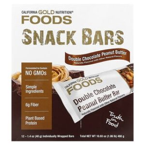 California Gold Nutrition - חטיפי חלבון בטעם חמאת בוטנים