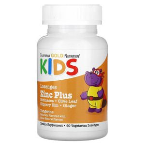 California Gold Nutrition - סוכריות אבץ לילדים - טנג'רינה