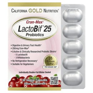 California Gold Nutrition פרוביוטיקה , CranMax LactoBif