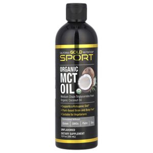 California Gold Nutrition - שמן MCT אורגני לספורט - 355 מ"ל