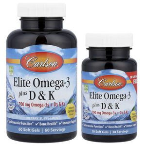 Carlson Elite Omega-3 לימון - 90 כמוסות רכות