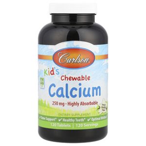 Carlson Kids סידן לעיסה- בטעם וניל 120 טבליות