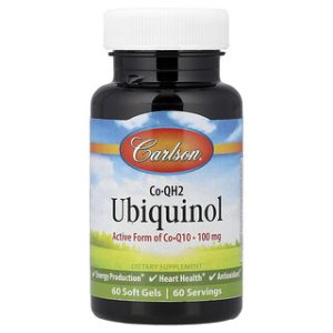Carlson Ubiquinol 100 מ"ג - 60 כמוסות רכות , בריאות