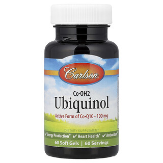 Carlson Ubiquinol 100 מ"ג - 60 כמוסות רכות , בריאות