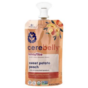Cerebelly, מחית בטטה ואפרסק אורגנית לתינוקות 6+