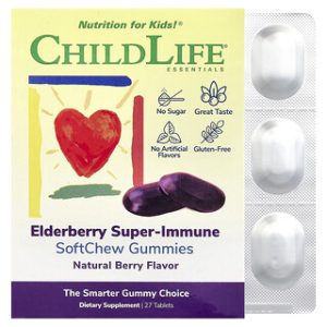 ChildLife Elderberry Gummies - חיזוק טבעי לילדים 27 יחידות
