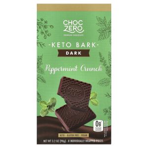 ChocZero Keto Bark - מנטה קראנץ'- 8 מיני ברים