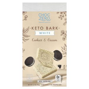 ChocZero Keto Bark עוגיות ושמנת-חלב לבן , 8 יחידות