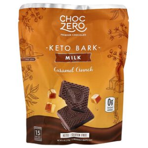 ChocZero - Keto Bark - שוקולד חלב קרמל קראנץ' - 15 יחידות