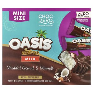 ChocZero Oasis בר חלב- קוקוס ושקדים - מיני בודדים