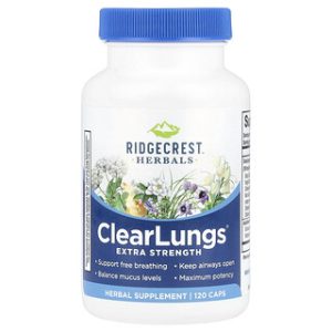 ClearLungs RidgeCrest Herbals - תוסף תזונה לריאות 120 כמוסות
