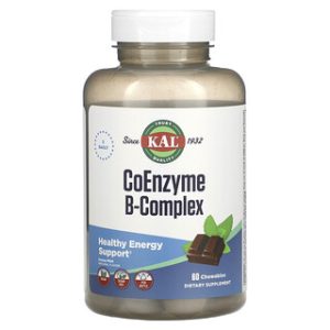 Coenzyme B-Complex KAL - סוכריות מנטה-קקאו 60 יח׳