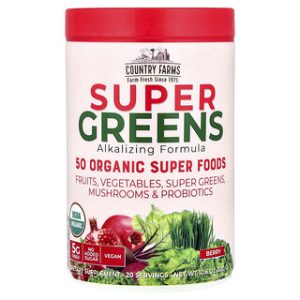 Country Farms Super Greens - אבקת ירקות בטעמי ברי - 300 גרם