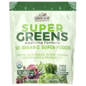 Country Farms Super Greens - תוסף מזון טבעי לניקוי הגוף