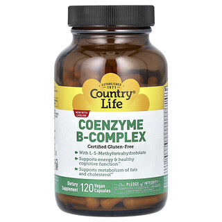 Country Life Coenzyme B-Complex - 120 כמוסות טבעוניות