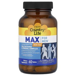 Country Life Max for Men - מולטי ויטמין לגבר - 60 טבליות