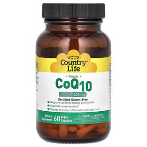 Country Life Vegan CoQ10 100 מ"ג - 60 כמוסות טבעוניות