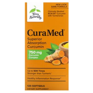 CuraMed 750 מ"ג - כורכום נספג מעולה - 120 כמוסות