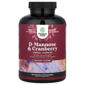 D-Mannose & Cranberry , 240 כמוסות , Nature's Craft