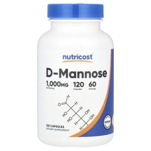 D-Mannose Nutricost - 120 כמוסות - תמיכה בדרכי שתן