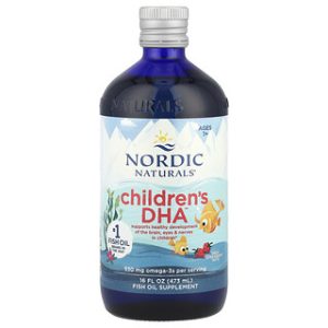 DHA לילדים 1+ Nordic Naturals - תות שדה 473 מ"ל