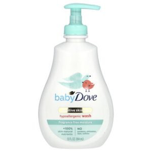Dove Baby - תכשיר רחצה לעור רגיש, היפואלרגני