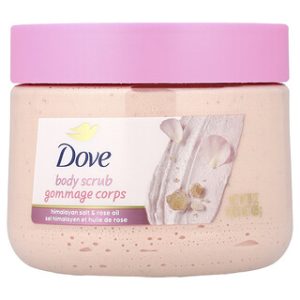 Dove Body Scrub מלח הימלאיה ושמן ורדים - 425 גרם