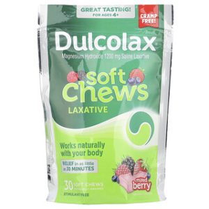 Dulcolax לעיסות רכות, משלשל לילדים בטעם פירות יער - 30 יח'