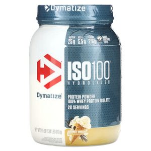 Dymatize ISO100 גורמה וניל - חלבון מי גבינה מבודד