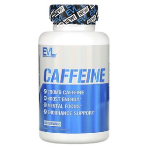 EVL Caffeine 200mg - כדורי קפאין לאנרגיה ומיקוד