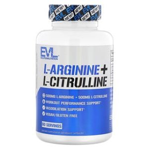 EVL L-Arginine + L-Citrulline - 120 כמוסות צמחוניות