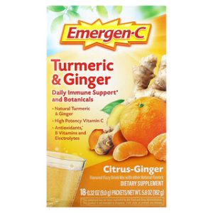 Emergen-C כורכום וג'ינג'ר - 18 מנות - ויטמין C