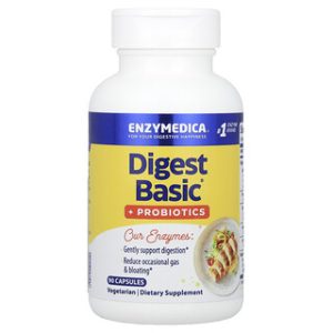 Enzymedica Digest Basic - תוסף עיכול + פרוביוטיקה 90 כמוסות