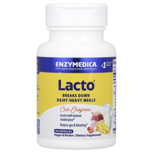 Enzymedica Lacto 30 כמוסות - תוסף עיכול לקטוז