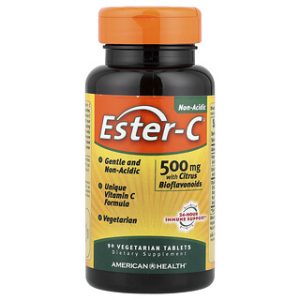 Ester-C עם ביופלבנואידים - 90 טבליות צמחוניות