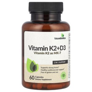 Futurebiotics Vitamin K2 + D3 - 60 כמוסות - בריאות העצם
