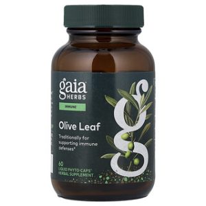 Gaia Herbs עלה זית - 60 כמוסות נוזל צמחיות