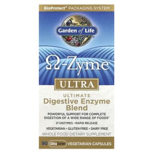 Garden of Life O-Zyme Ultra - אנזימי עיכול טבעיים 90 כמוסות