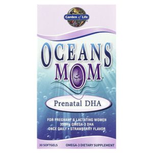 Garden of Life Oceans Mom DHA תות 350 מ"ג - לנשים בהריון