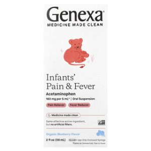 Genexa Infants Pain & Fever - אורגני אוכמניות - 59 מ"ל