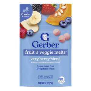 Gerber Fruit Melts - חטיפי פירות וירקות תינוקות - 8+