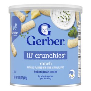 Gerber Lil Crunchies בטעם ראנץ'- חטיף תינוקות 8+ חודשים