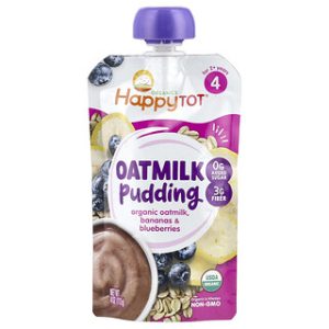 Happy Family Oatmilk Pudding בננה-אוכמניות 2+