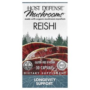 Host Defense Reishi - כמוסות פטריית רישי לבריאות טובה